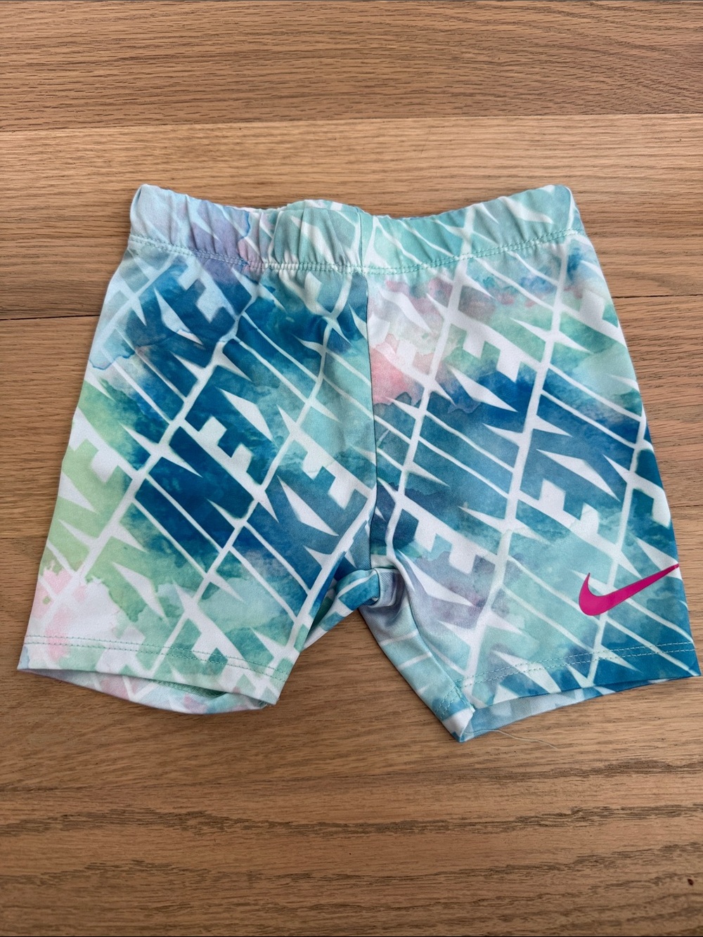Nike Girls' Multicolor Watercolor Print Leggings - Teal, Blue, Pink 2T/3T